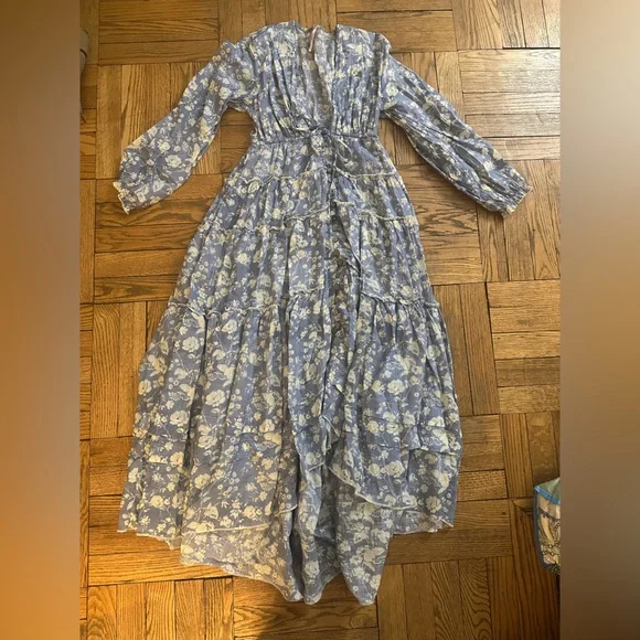 Free People Pappiet Midi Dress in Bluebell Combo Size Small Free People Pappiet Midi Dress in Bluebell Combo Size Small